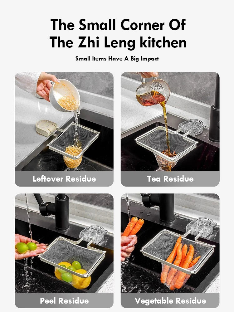 Kitchen Sink Filter  Leakage Drain Hole Filter Trap Screen Suction Cup Drainage Net Frame Iron Disposable Mesh